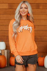 HALLOWEEN Women's 'Spooky' Graphic Halloween Crew Neck Holiday Sweatshirt