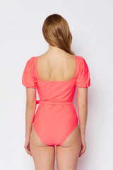 Women's One-Piece Swimsuit - Coral