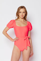 Women's One-Piece Swimsuit - Coral