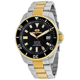 Seapro Men's Scuba 200 - Black Dial, Silver Case, Silver/Gold Bracelet - 200m
