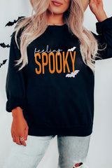 HALLOWEEN Women's 'Feeling Spooky' Embroidered Graphic Baggy Sweatshirt