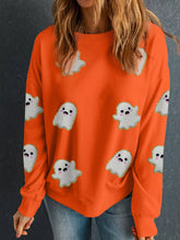HALLOWEEN Women's Ghost Patched Pattern Sweatshirt
