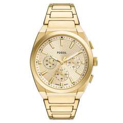 Fossil Men's Everett - Gold Dial - 50m
