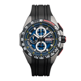 Giorgio Piola Design Men's G5 Delta Automatic Titanium Swiss Sport Chrono Watch - Blue Dial, Black Strap - 100m