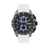 Giorgio Piola Design Men's G5 Delta Automatic Titanium Swiss Sport Chrono Watch - Black Dial, White Strap - 100m