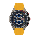 Giorgio Piola Design Men's G5 Delta Automatic Titanium Swiss Sport Chrono Watch - Black Dial, Yellow Strap - 100m