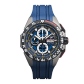 Giorgio Piola Design Men's G5 Delta Automatic Titanium Swiss Sport Chrono Watch - Blue Dial/Strap - 100m