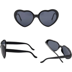 Women's Heart Shaped Sunglasses - Light Changing Heart Effect Eyewear