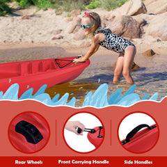 6 Foot Kids Kayak with Bonus Paddle and Folding Backrest for Kid Over 5