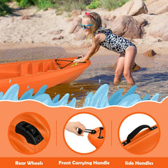 6 Foot Kids Kayak with Bonus Paddle and Folding Backrest for Kid Over 5