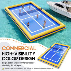 26X46 Foot Inflatable Commercial Floating Pickleball & Volleyball Court with Net
