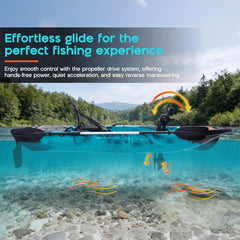 10 Foot Lightweight 1-Person Modular Fishing Kayak with Propeller Drive System (SAK67032)