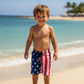 Boy's USA Flag Beach Shorts