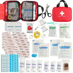 Outdoorzees 173pcs Large First Aid Kit: Portable For Outdoor Hunting, Hiking, Camping, And More - Including Emergency Supplies!