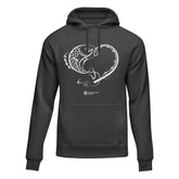 Outdoorzees Unisex Fishing Heart Hoodie
