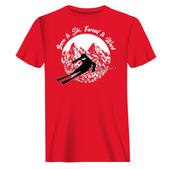 Men's 'Born To Ski Forced To Work' T-Shirt