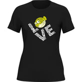 Outdoorzees Women's Love Fishing Green Blowfish Globe T-Shirt