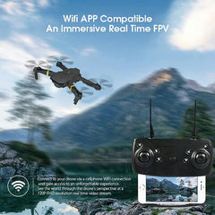Outdoorzees 4K HD Dual Camera RC FPV WiFi Portable Wide Angle Foldable Quadcopter Drone