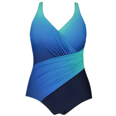 Women's Plus Size Gradient One-Piece Swimsuit