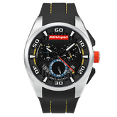 Motorsport Men's Burnout - Black Dial, Black/Yellow Strap - 100m