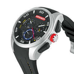 Motorsport Men's Burnout - Black Dial, Black/Yellow Strap - 100m