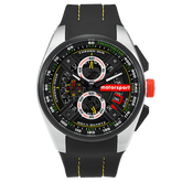 Motorsport Men's Burnout Sport Chrono - Black Dial, Black/Yellow Strap - 100m