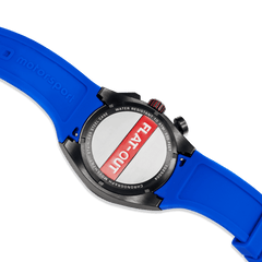 Motorsport Men's FlatOut - Black Dial, Blue Strap - 100m
