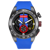 Motorsport Men's FlatOut - Black Dial, Blue Strap - 100m