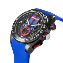 Motorsport Men's FlatOut - Black Dial, Blue Strap - 100m
