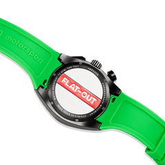 Motorsport Men's FlatOut - Black Dial, Green Strap - 100m
