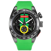 Motorsport Men's FlatOut - Black Dial, Green Strap - 100m