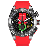 Motorsport Men's FlatOut - Black Dial, Red Strap - 100m