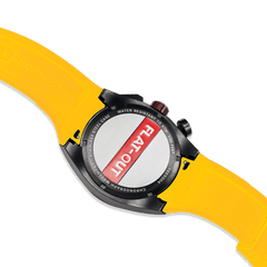 Motorsport Men's FlatOut - Black Dial, Yellow Strap - 100m