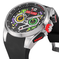 Motorsport Men's Rebel - Black Dial/Strap - 100m