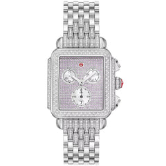 Michele Women's Limited Edition Deco Diamond - Pink Dial - 50m
