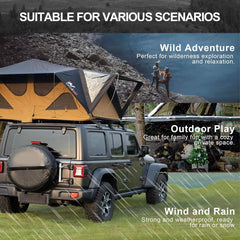 Naturnest Andromeda Khaki Soft-Shell Rooftop Tent with Large Panoramic Skylight & YKK Doors