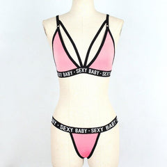 Stevvex Women's Two-Piece Thong Bikini Swimwear