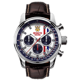 Official Men's Hesketh Racing Swiss Chronograph Watch - White Dial - 10m
