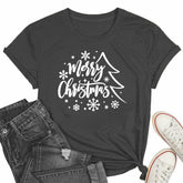CHRISTMAS Women's 'Merry Christmas' Tree T-Shirt - Size M