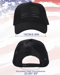 Unisex Black American Flag Trucker Hat