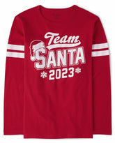 CHRISTMAS Unisex Adult's 'Team Santa 2023' Long Sleeve T-shirt - Size 3XL