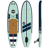 POPboardco 11'0" Yacht Hopper Inflatable Touring SUP - Mint/Teak/Blue