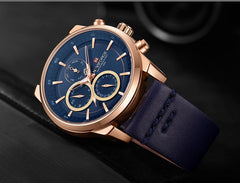 Men's Watch with Fluorescent Hands & Numbers - 30m