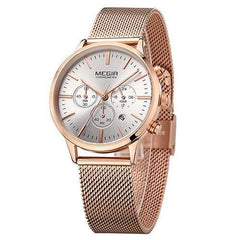 Women's Stainless Steel Chronograph Watch - 30m