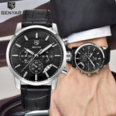 Men's Watch with Leather Strap - 30m