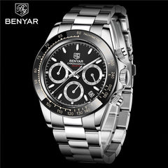 Men's Stainless Steel Chronograph Watch - 30m