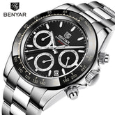 Men's Stainless Steel Chronograph Watch - 30m