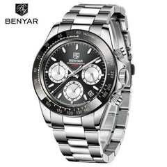 Men's Stainless Steel Chronograph Watch - 30m