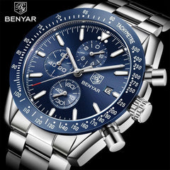 Men's Stainless Steel Chronograph Watch - 30m