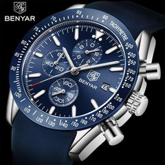Men's Stainless Steel Chronograph Watch - 30m